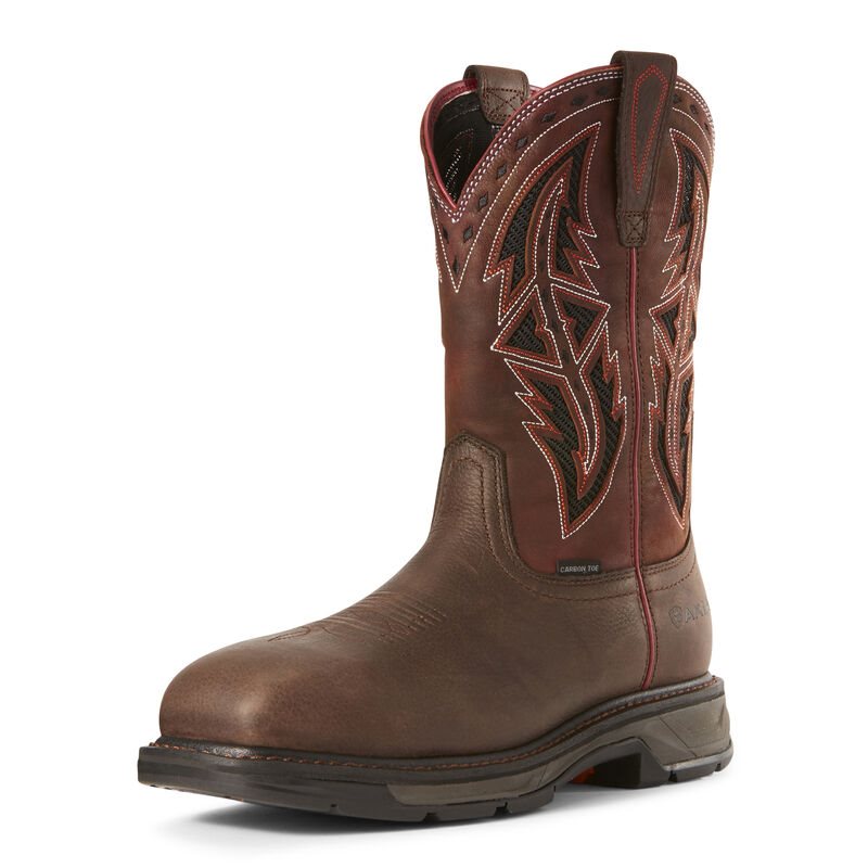 Ariat Work: WorkHog XT VentTEK Spear Carbon Toe Zapatos de Seguridad Hombre - Chocolate Oscuro (JBQC